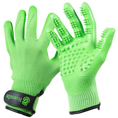 HANDS ON - GANTS TOILETTAGE (2) VERT- LARGE